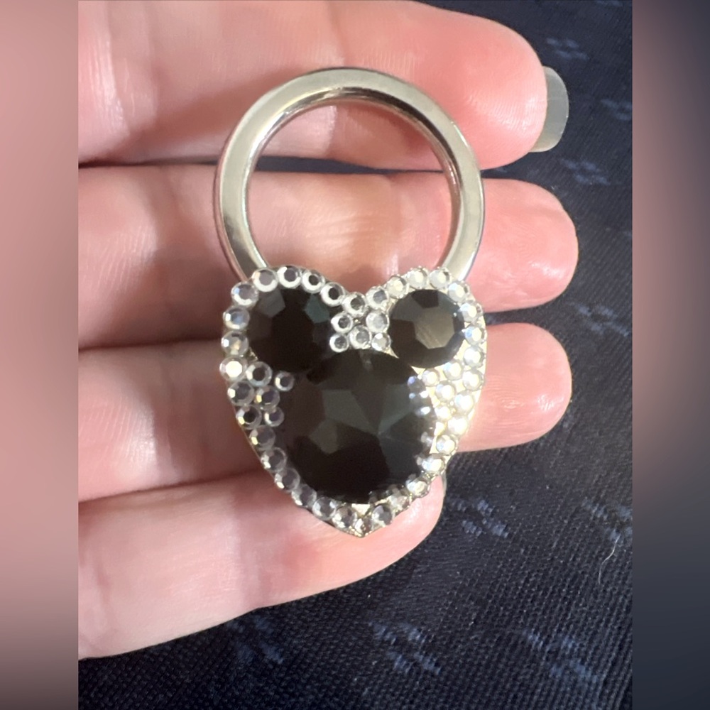 Katherine Baumann Collectibles Disney Mickey Mouse Swarovski Key Chain Fob Rare